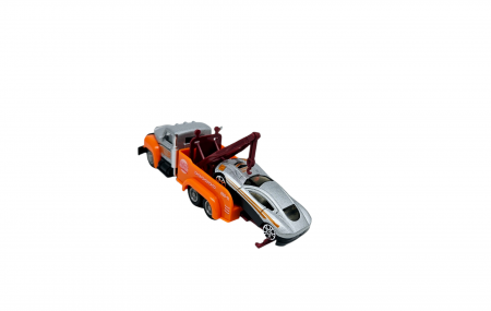 Set 8 piese, Camioane cu Platforme si Vehicule transportabile, Masini curse si Elicopter, Realizate din metal, Detalii Realistice, 12cm, +3 ani, ERGINO® [10]