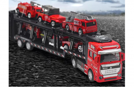 Camion Transportator cu 8 Mașinuțe - Depozitare și Joacă Interactivă [9]