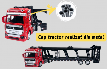 Camion Transportator cu 8 Mașinuțe - Depozitare și Joacă Interactivă [3]