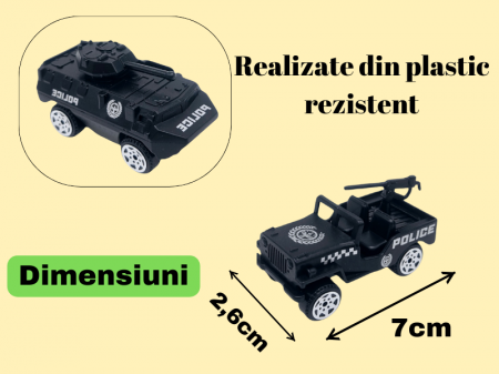 Set camion trailer de jucarie, Sistem catapultare masini, Pista extensibila, 5 Piese, Autospeciale Politie, Extidere 77cm, Plastic, Verde [4]