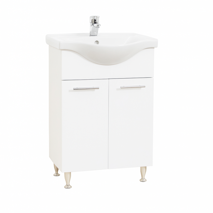 Baza si lavoar baie GN1531 - 60 cm alb cu usi [2]