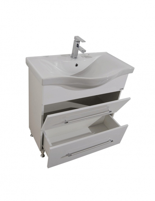 Set mobilier baie GN1871 cu lavoar alb si baza cu sertar [3]