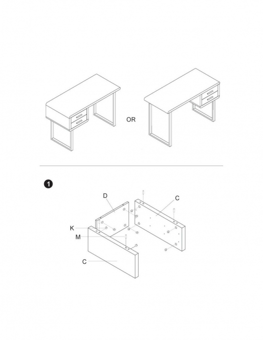 Birou HM B30 Alb [14]