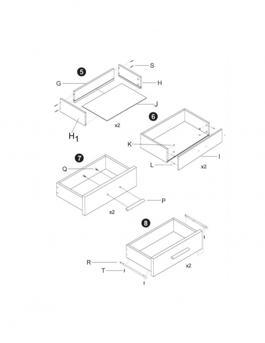 Birou HM B30 Alb [10]