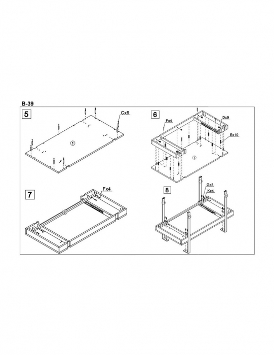 Birou HM B39 maro din MDF laminat cu picioare metalice negre si sertar [8]