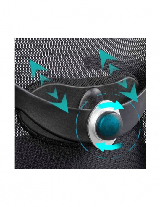 Scaun ergonomic negru SYYT 9513 cu spătar din plasă și suport lombar [4]