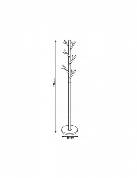 Cuier metalic HM W60 cu design de crengi si 12 agățători [4]