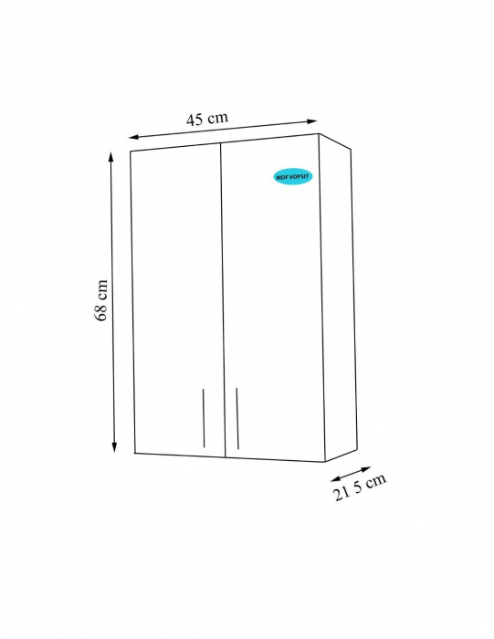 Dulap baie Proxi 45 x 68 cm [3]