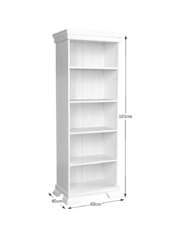 Etajera alba VMR1 cu 4 polite, design rustic [2]