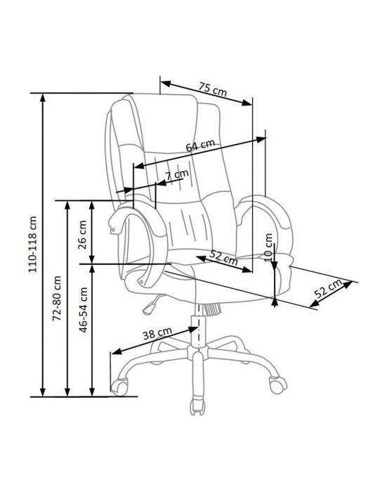 Fotoliu directorial MH Rudy gri din piele ecologică, cu bază cromată [3]