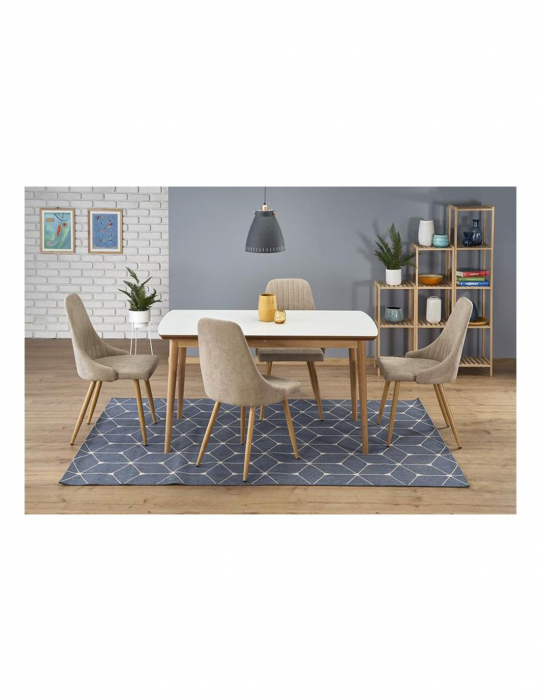 Masa extensibila HM Bradley alb stejar lefkas [2]