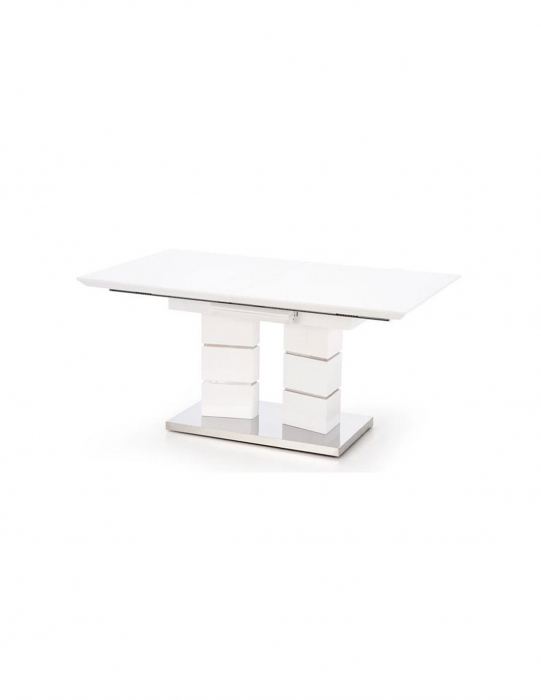 Masa extensibila alba HM Lord cu blat din MDF lacuit si baza din inox [8]