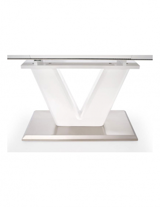 Masa extensibila alba HM Mistral cu baza din inox [10]