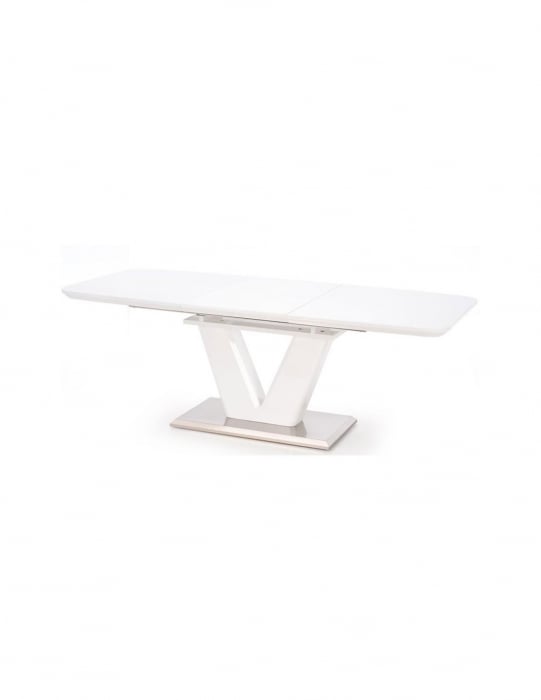 Masa extensibila alba HM Mistral cu baza din inox [3]