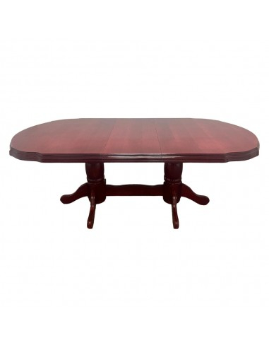 Masa living SB Nork, finisaj mahon, blat oval extensibil, baza solida [2]