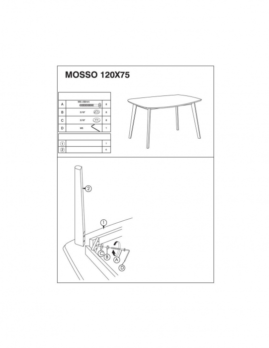 Masa living stil scandinav SL Mosso I alba cu picioare din lemn de stejar [3]