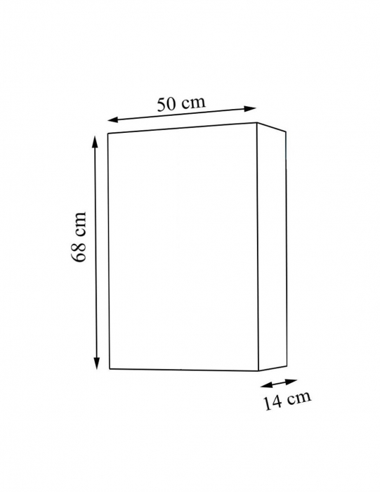 Oglinda cu dulap de baie alb 50 cm [3]