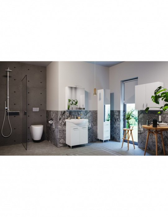 Oglinda de baie Celine 60 cm cu dulap si iluminare LED [6]