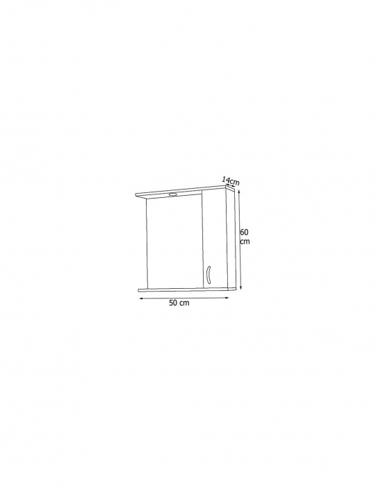 Oglinda de baie GN0001 cu dulap si lumina integrata, 50 cm [3]
