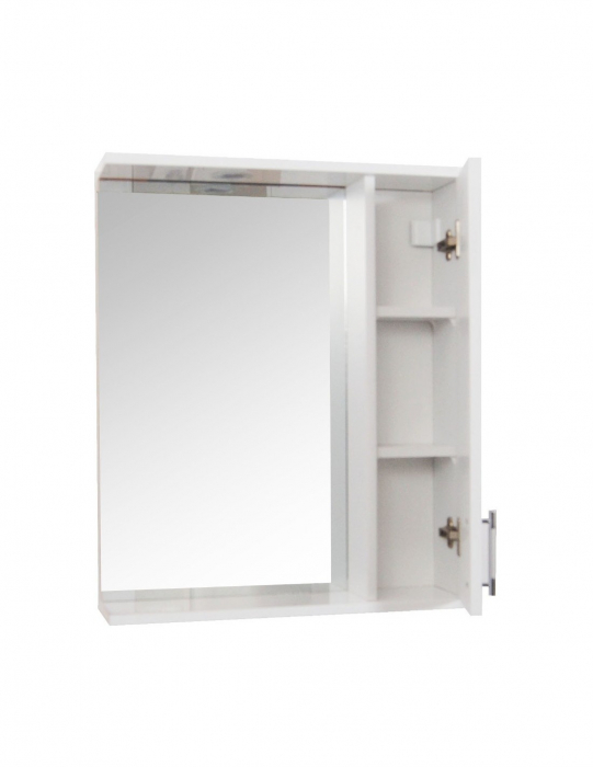 Oglinda de baie moderna GN0201 cu dulap lateral alb lucios si iluminare LED [2]