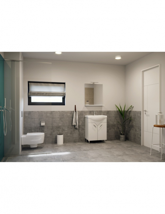 Oglinda de baie GN0551, 90 cm, cu policioara, din MDF [3]