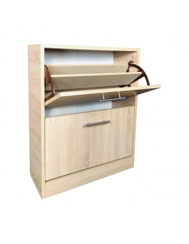 Pantofar GN cu 2 usi, finisaj stejar alb, dimensiuni 63x24x81.5 cm [2]