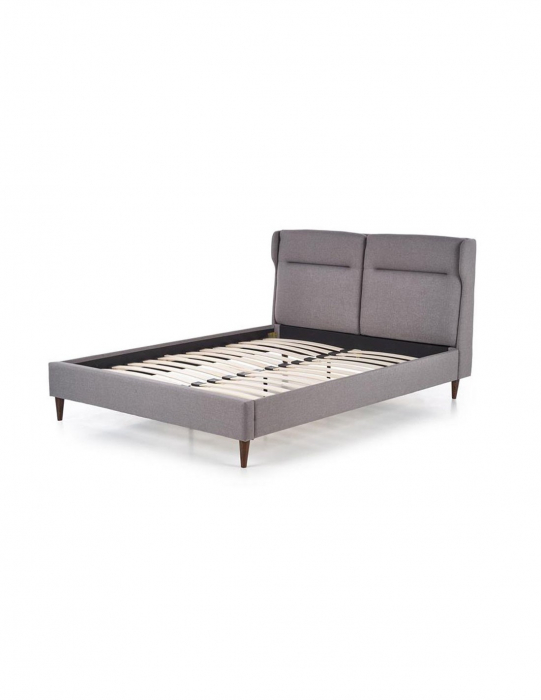 Pat dublu gri HM Santino 160x200 cu tablie inalta [8]