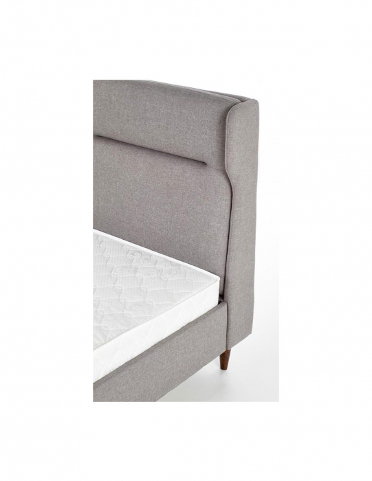 Pat dublu gri HM Santino 160x200 cu tablie inalta [3]