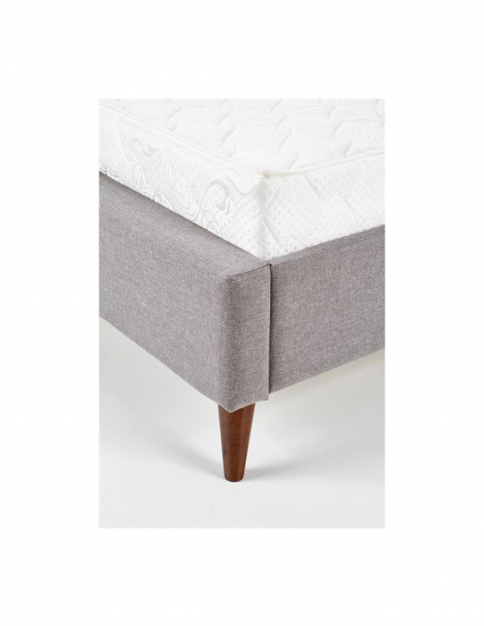 Pat dublu gri HM Santino 160x200 cu tablie inalta [4]