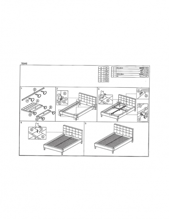 Pat SL Texas gri 160x200 cu tablie capitonata [4]
