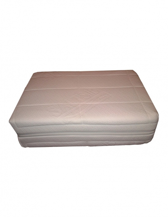 Saltea Mercur Comfort Flex Plus 90x200 cu tablie portocalie capitonata [6]