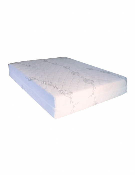 Saltea Neptun Memory Pocket Comfort 160x200 cu fata de perna portocalie si baza [2]