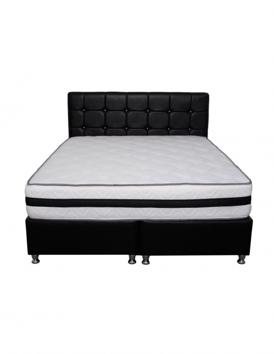 Saltea ortopedica Roza Super Lux 90x190x26 cm cu suport regal negru [3]