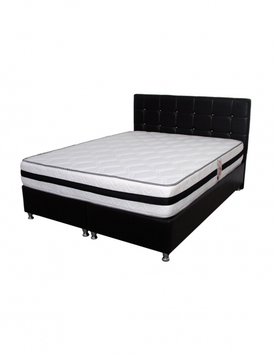 Saltea Superlux Iris 200x200 pe pat negru [2]