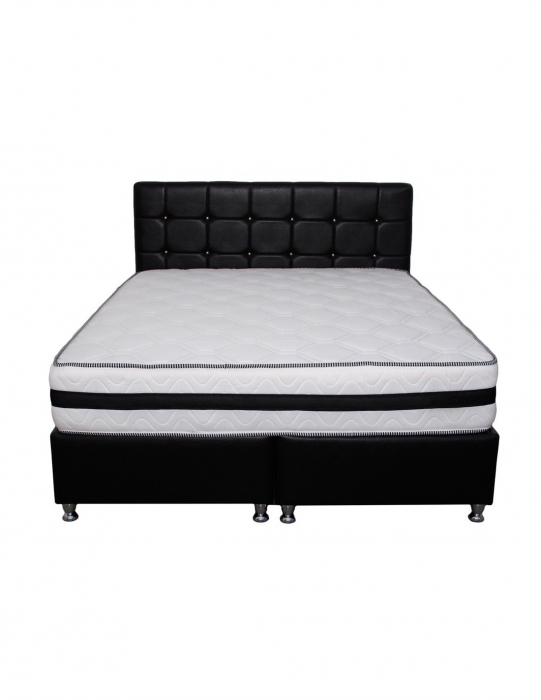 Saltea Superlux Iris 200x200 pe pat negru [3]