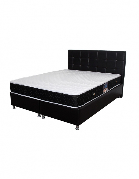 Saltea superortopedica Lux Praga 120x200 cu tablie neagra [2]
