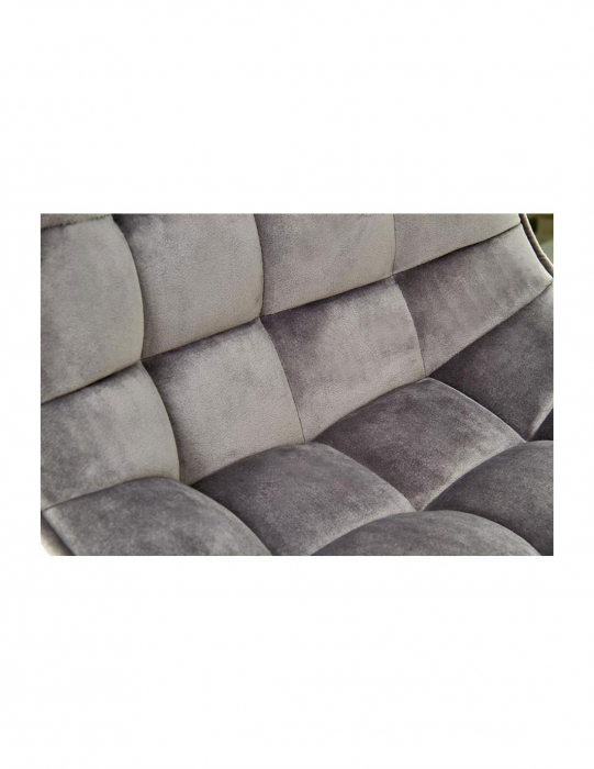 Scaun bar gri HM H95 cu sezut capitonat si baza metalica [6]
