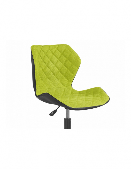 Scaun birou copii HM Matrix negru-verde, tapiterie piele ecologica si stofa [3]