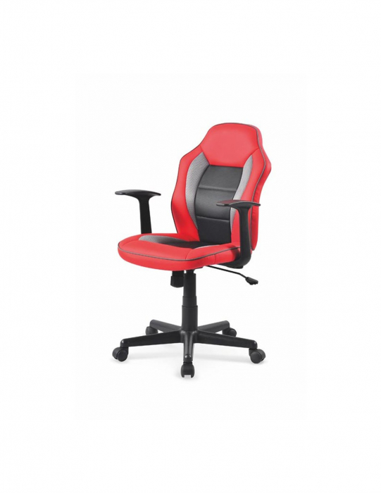 Scaun de birou ergonomic HM Nemo, rosu si negru [2]