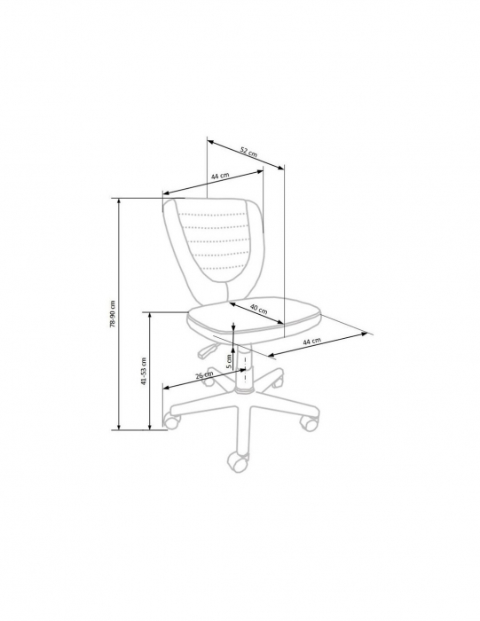 Scaun birou copii HM Toby gri-roz [7]