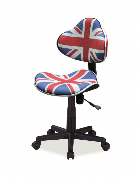 Scaun de birou pentru copii cu imprimeu Union Jack, reglabil pe inaltime [2]