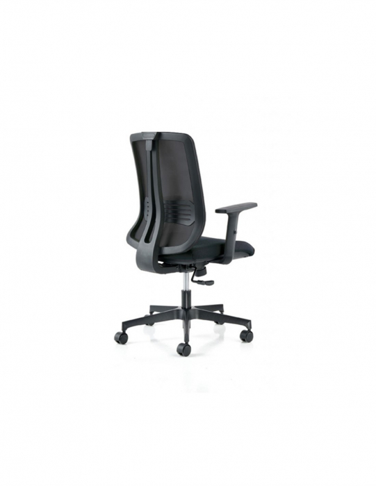 Scaun de birou ergonomic Vertigo negru, vedere laterală [3]