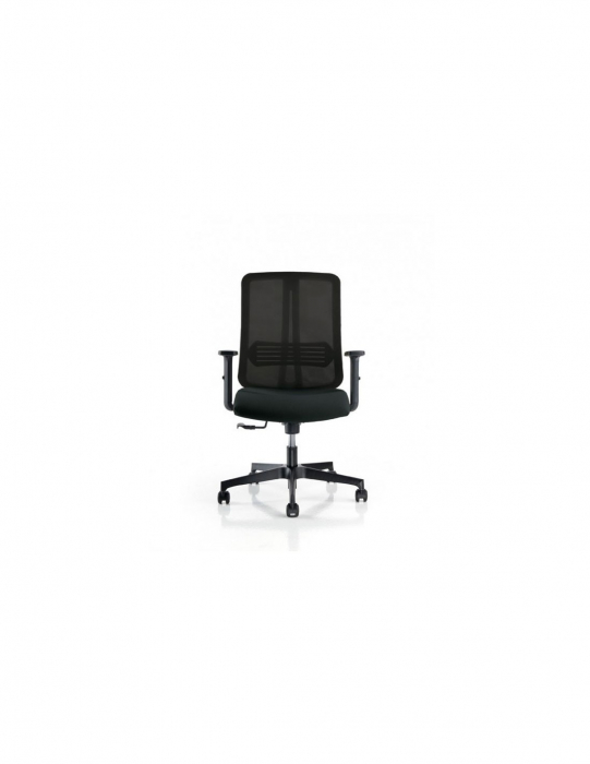 Scaun de birou ergonomic Vertigo negru, vedere laterală [2]