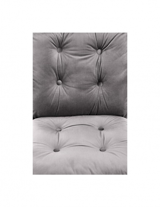 Scaun de birou gri, model Hm Colin, cu tapiterie din stofa si baza metalica [5]