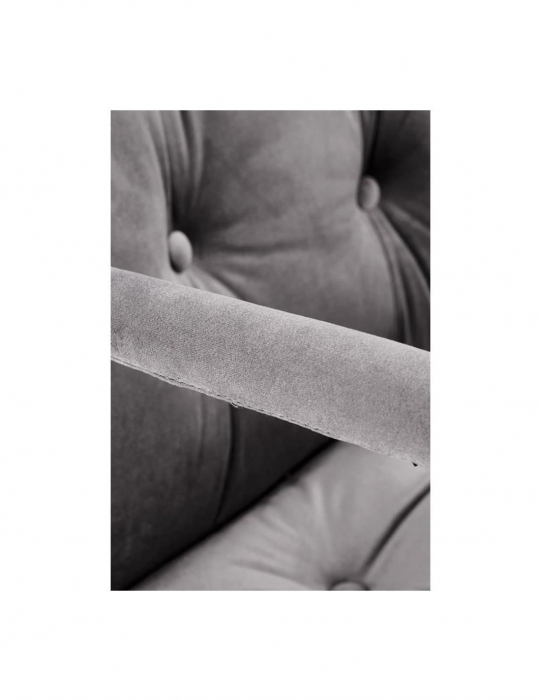 Scaun de birou gri, model Hm Colin, cu tapiterie din stofa si baza metalica [6]