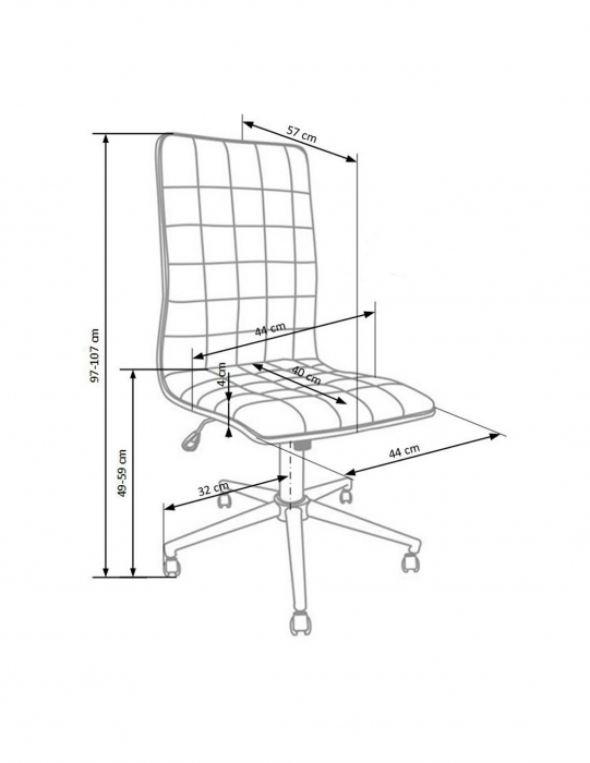 Scaun birou HM Porto negru [5]