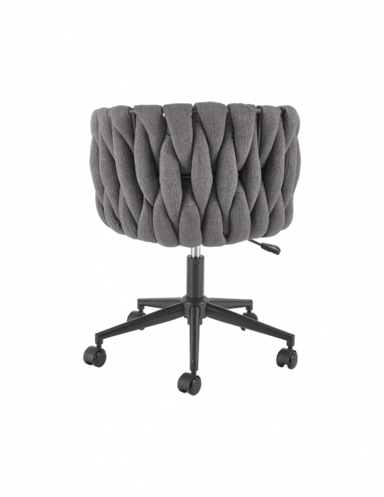 Scaun de birou gri HM Talon cu design matlasat si baza cu roti [4]