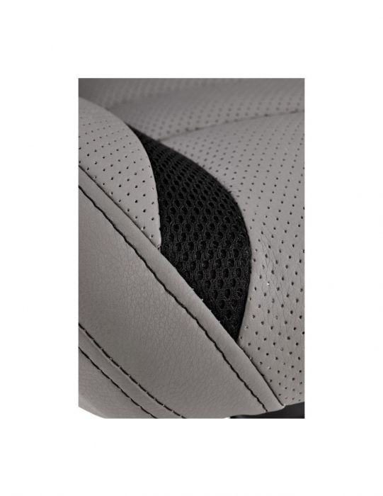 Scaun de birou ergonomic HM Tanger, piele ecologica gri [7]