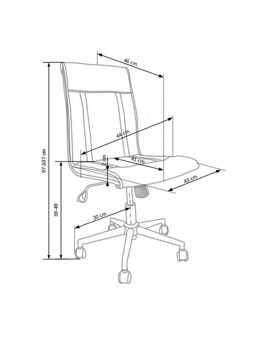 Scaun birou HM Tirol negru [3]
