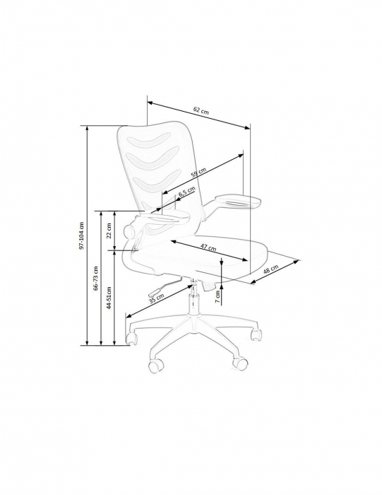 Scaun birou mesh HM Lovren negru - gri [6]